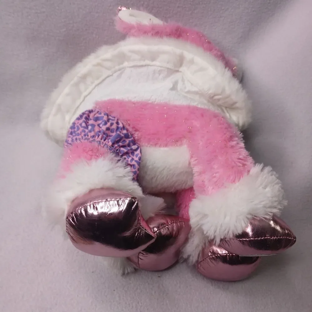 2016 Build a Bear Twinkle Pink Reindeer Sequin Cape Leopard Print Bottoms Preown